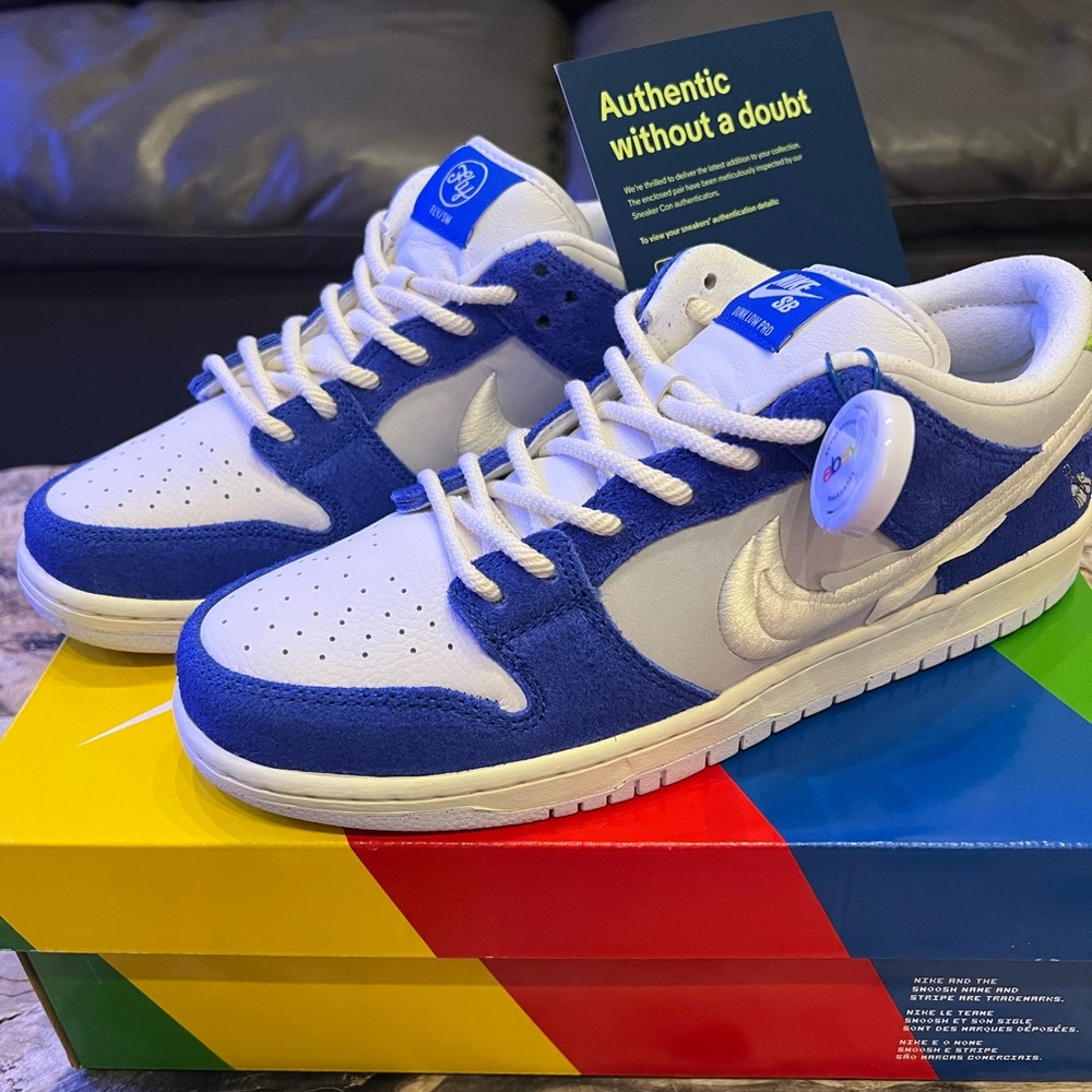 Size 10.5 - The Nike SB Dunk Low QS Pro Fly Streetwear Gardenia Blue